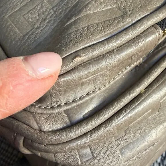 Steve Madden Mini Backpack LOGO Tassel Charm Vegan Leather Y2K Greige Taupe - Picture 12 of 13